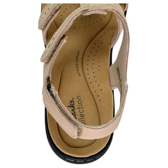 Clarks Laurieann Vine Tan Strappy Leather Womens Sandals Size 9.5M - Picture 8 of 14